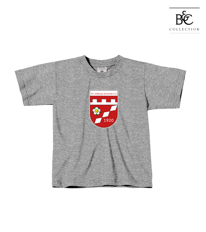 B&C Kinder T-Shirt Sports Grey "Anton Frontprint"